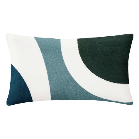 Coussin Rectangulaire Coton X Cm Hary Bleu D Co Textile Eminza