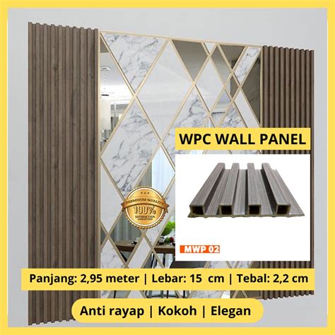 Jual Interior Dinding WPC Wall Panel Wood MWP 02 Modern Shopee Indonesia