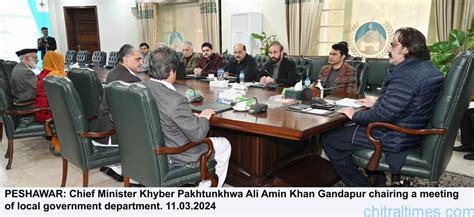 Chitraltimes Cm Kp Ali Amin Gandapur Chairing Public Health Meeting