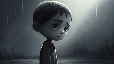 Sad Sad Little Boy In The Rain Background, Sad Animated Pictures, Animal, Sad Background Image ...