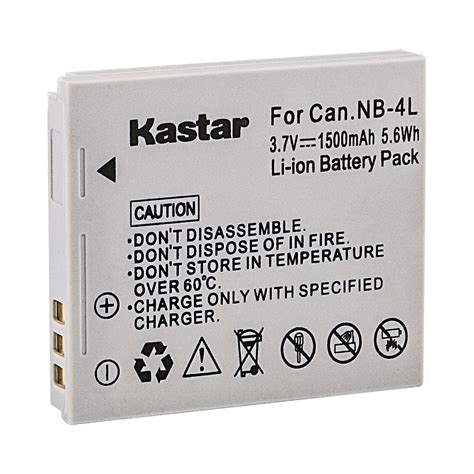 Kastar Replacement Battery For Canon NB 4L NB 4LH PowerShot SD1100 IS