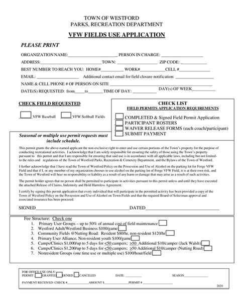 Fill Free Fillable Forms Town Of Westford MA