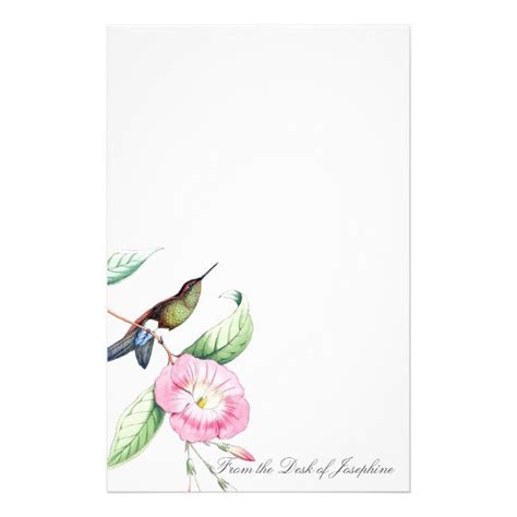 Hummingbird Personalized Stationery