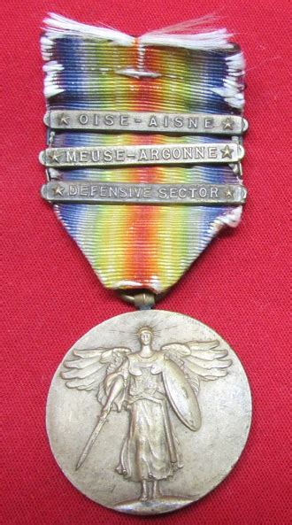 Stewarts Military Antiques US WWI Victory Medal 3 Clasps Oise