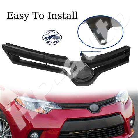 Fit 2014 2015 2016 Toyota Corolla LE Front Bumper Upper Grille Black