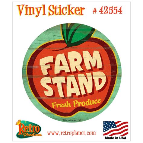 Vinyl Sticker Farm Stand Produce Sign, Vintage Style Apple - Etsy