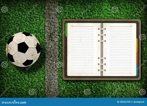 Football And Blank Notebook Stock Illustration Illustration Of Diary