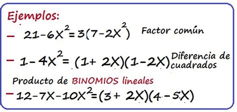 Ejemplos De Binomios