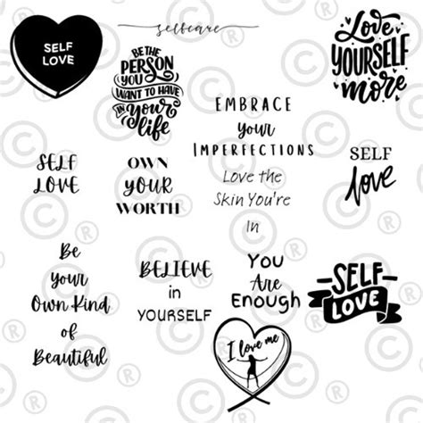 Self Love Svg Bundle Inspirational Svg Bundle Motivational Svg Love