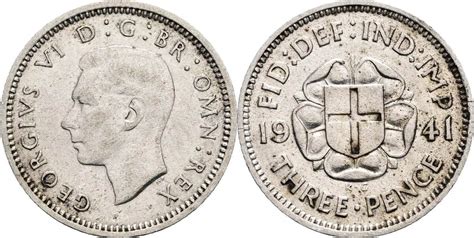 Großbritannien 3 Pence 1941 ss MA Shops