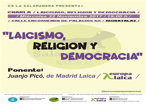 Charla En Madrid Laicismo Religión Y Democracia El Observatorio Del Laicismo