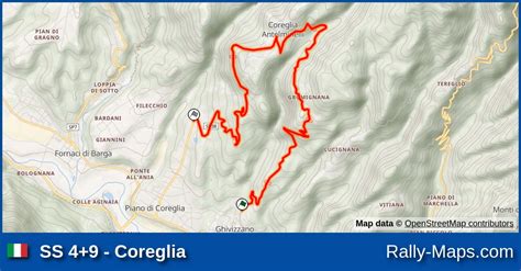 Ss Coreglia Stage Map Rally Del Ciocco E Valle Del Serchio