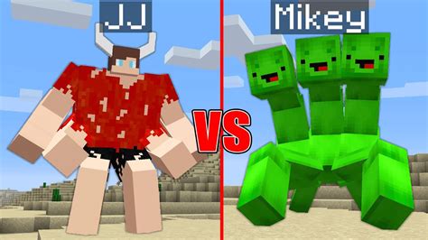 Jj Become Mutant And Attacks Mikey Mutant Creeper Three Head In