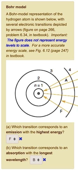 SOLVED: Bohr model A Bohr-model representation of the hydrogen atom is shown below; with several ...