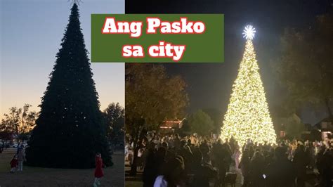 NA EXCITE ANG MGA TAGA PROBINSYA SA CHRISTMAS TREE LIGHTING SA CITY