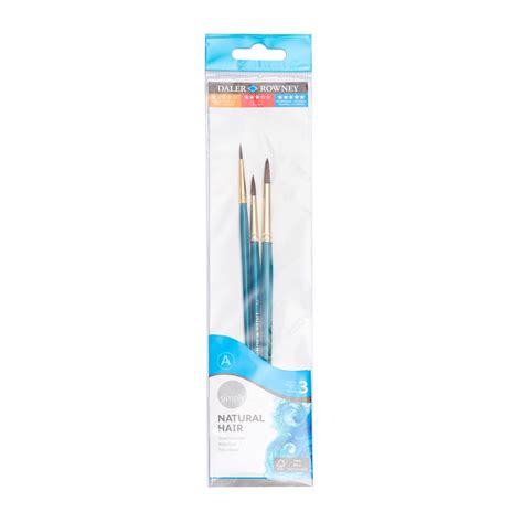 Jual Daler Rowney Simply Watercolour Natural Brush Set 3pcs 1 Shopee