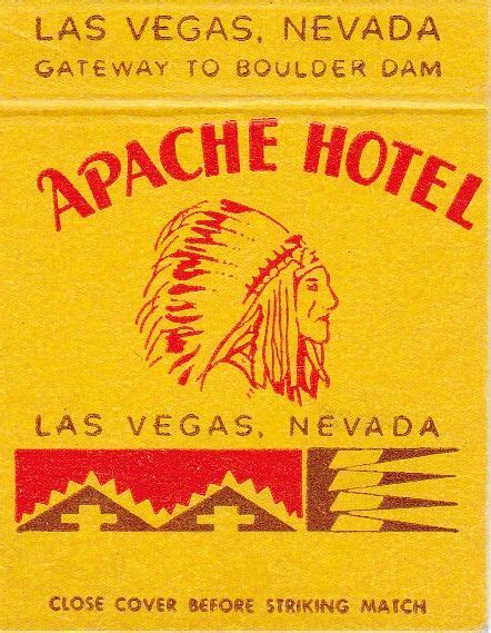 Apache Hotel Las Vegas | Matchbook art, Vegas, Las vegas