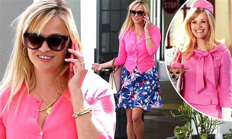 Reese Witherspoon Channels Legally Blonde Character In LA Daily Mail Online