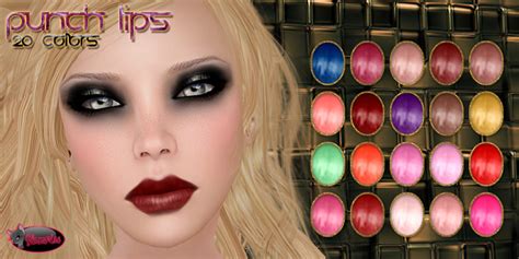 Second Life Marketplace Glamorize Punch Lips 20 Colors