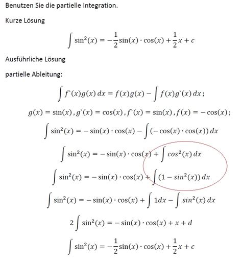 Partielle Integration Präsentationsleistung Partielle Integration By