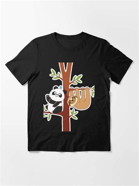 Cute Sloth Panda T Shirt For Sale By Plushism Redbubble Sloth T Shirts Sloths T Shirts