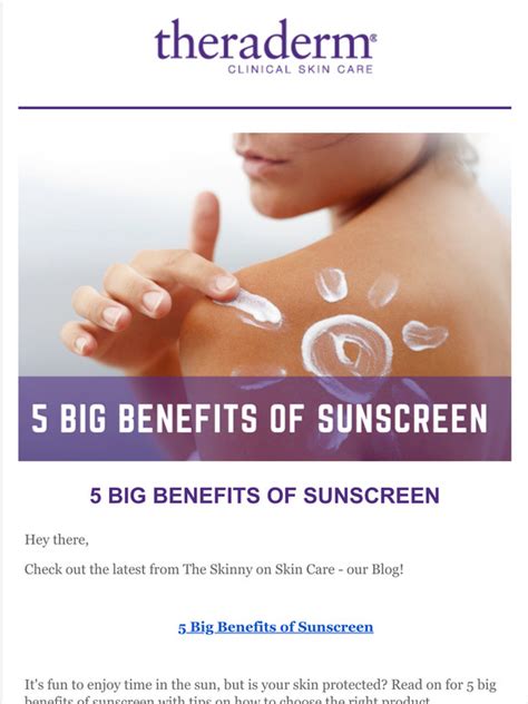 Therapon Skin Health 5 Big Benefits Of Sunscreen More From The