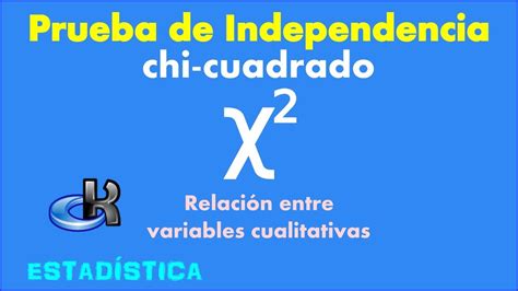 Prueba De Independencia Estadística Chi Cuadrado Relación Entre Variables Cualitativas Youtube