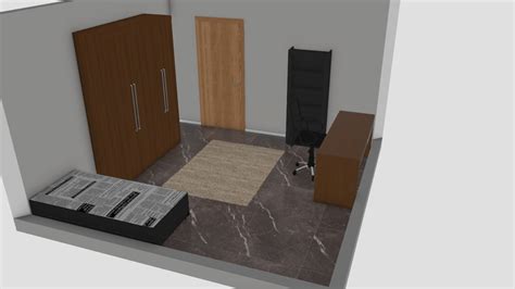 Quarto Da Ge De Beatriz Planta 3D Mooble