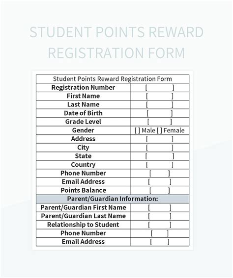 Free Student Points Templates For Google Sheets And Microsoft Excel