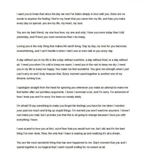 11 Sample Love Letter To Boyfriend Doc Pdf Letters To Boyfriend