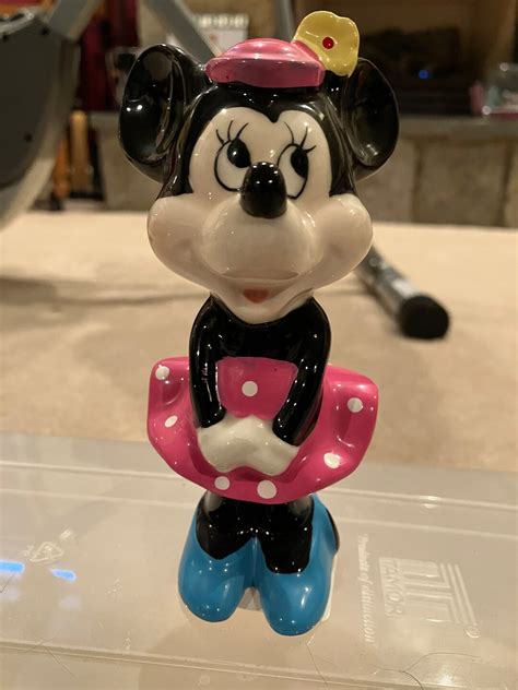 Minnie Mouse Ceramic Figurine Etsy