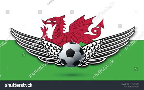 Wales Football Team Flag Background Vector Stock Vector Royalty Free