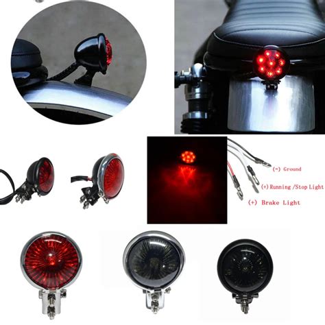 Retro Custom Led Mini Bates Taillight Bates Rear Tail Brake Stop Light