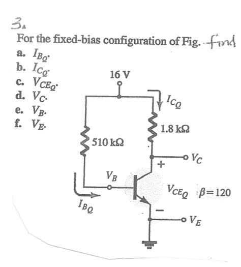 Solved Find The A Ibq B Icq C V Ceq D Vc E Vb F Ve Chegg