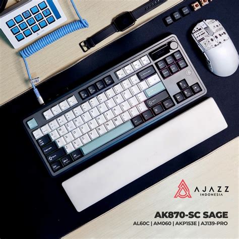 Jual Ajazz Ak Ak Wireless Mechanical Gaming Keyboard Gasket Mount Hot Swap Oled Screen
