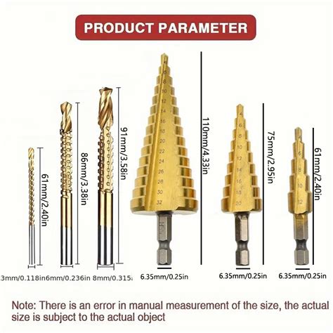 6pcs Titanium Coated Reaming Sawtooth Drill Bit Set Ultra Durable