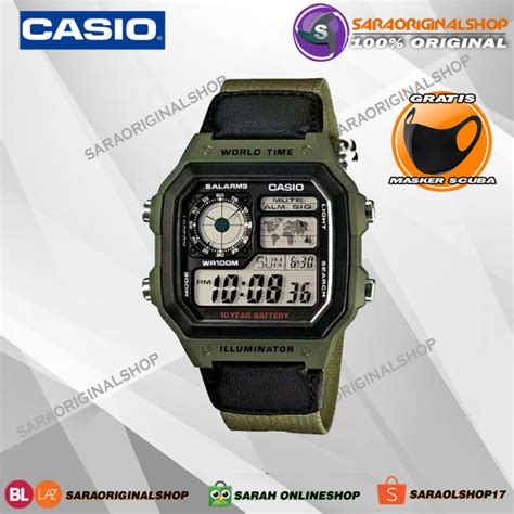 Casio Original Ae Wh A Jam Tangan Pria Garansi Tahun Lazada