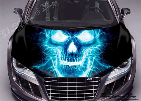 Electric Skull Car Hood Wrap Car Hood Decal Car Hood Sticker Hood Wrap For Cars Truck Hood