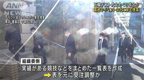 五輪テスト大会めぐり談合か 電通などを家宅捜索 ライブドアニュース