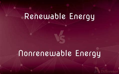 Renewable Energy Vs Nonrenewable Energy — Whats The Difference