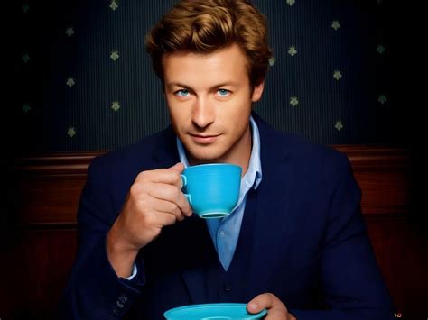 Simon Baker The Mentalist drinking tea HD wallpaper download