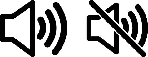 Sound On Off Icons Vector In Line Style Sound Volume And Mute Icon