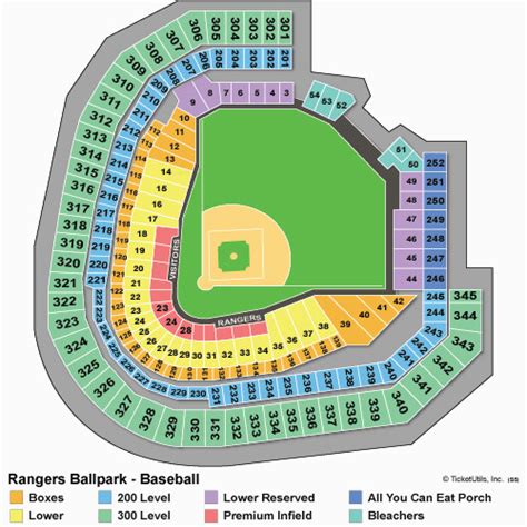 Ranger Stadium Seating Chart