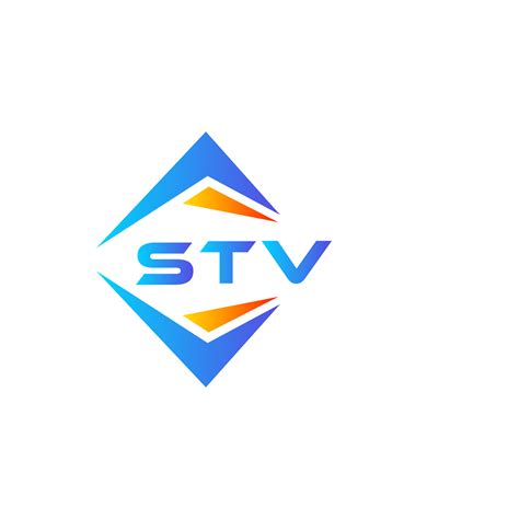 STV abstract technology logo design on white background. STV creative initials letter logo ...