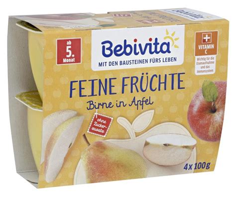 Bebivita Feine Fr Chte Birne In Apfel Online Kaufen Bei Mytime De