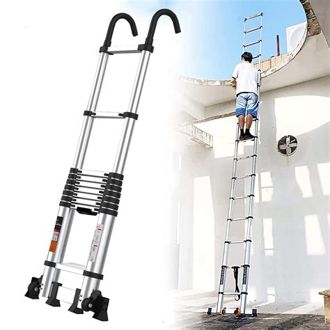 Buy Tall Aluminum Telescoping Ladder 7m 23ft Heavy Duty Extension