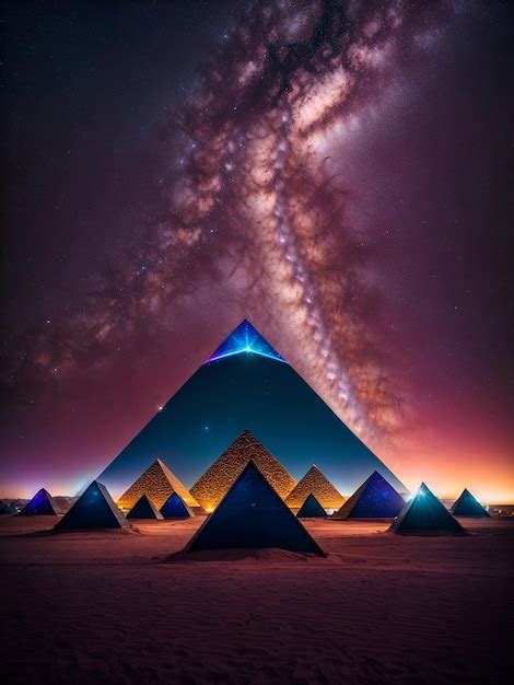 Premium Ai Image The Majestic Pyramids Of The Desert Standing Tall