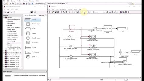 Red Redresseur Simple Alternance Triphas Par Matlab Simulink Youtube