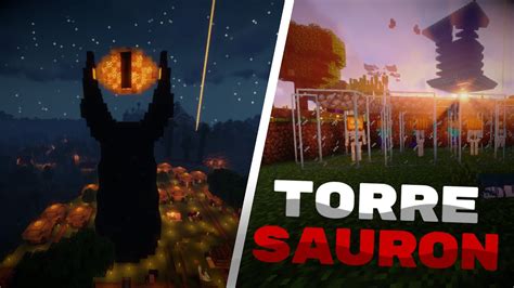 HICE La TORRE De SAURON En MINECRAFT MOBS DE HALLOWEEN Survival