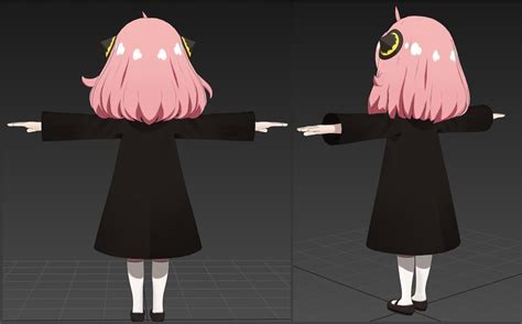 Anya Forger Vrchat 3d Model Rigged Cgtrader